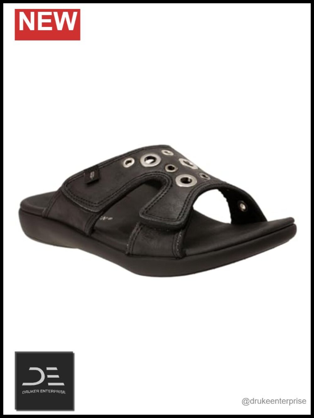 Revitalign Kholo Eyelet Slide Sandals Women's Orthotic Faux Leather Slip On